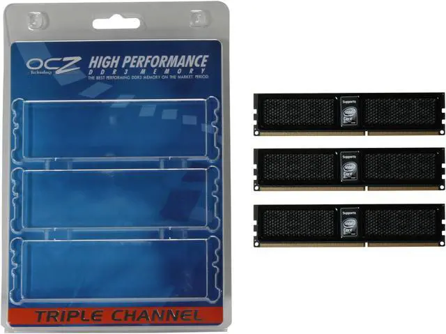 Alt view image 2 of 2 - OCZ XMP Ready Series 6GB (3 x 2GB) DDR3 1600 (PC3 12800) Desktop Memory Model OCZ3X1600LV6GK