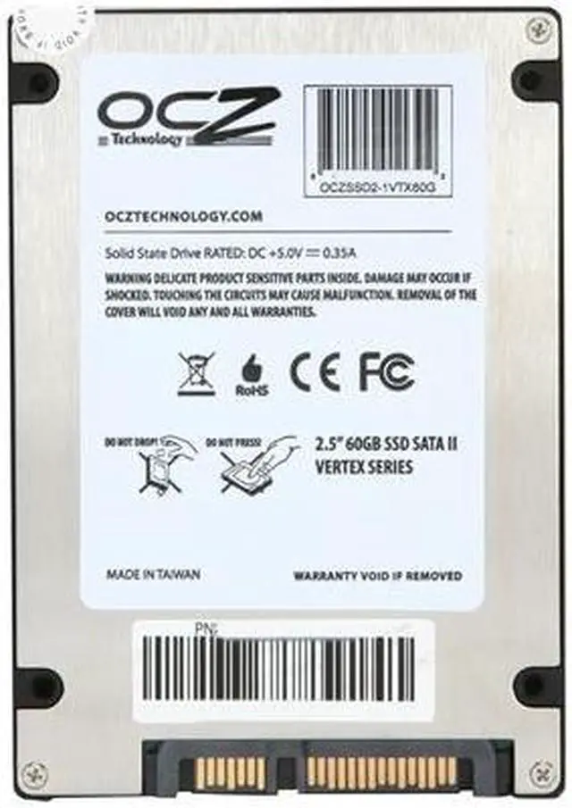 Alt view image 4 of 6 - OCZ Vertex Series 2.5" 60GB SATA II MLC Internal Solid State Drive (SSD) OCZSSD2-1VTX60G
