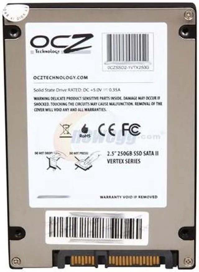 Alt view image 5 of 6 - OCZ Vertex Series 2.5" 250GB SATA II MLC Internal Solid State Drive (SSD) OCZSSD2-1VTX250G