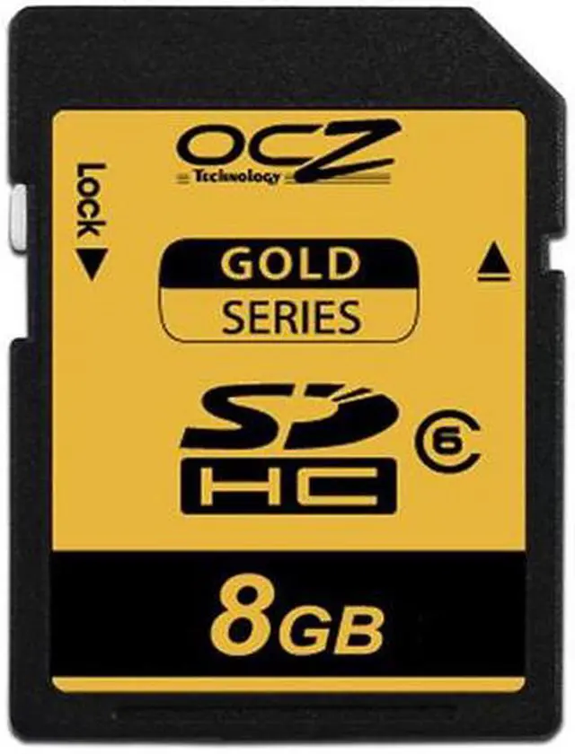 Main image of OCZ Gold Series 8GB Secure Digital High-Capacity (SDHC) 150x Flash Card Model OCZSDHC6PRO-8GB