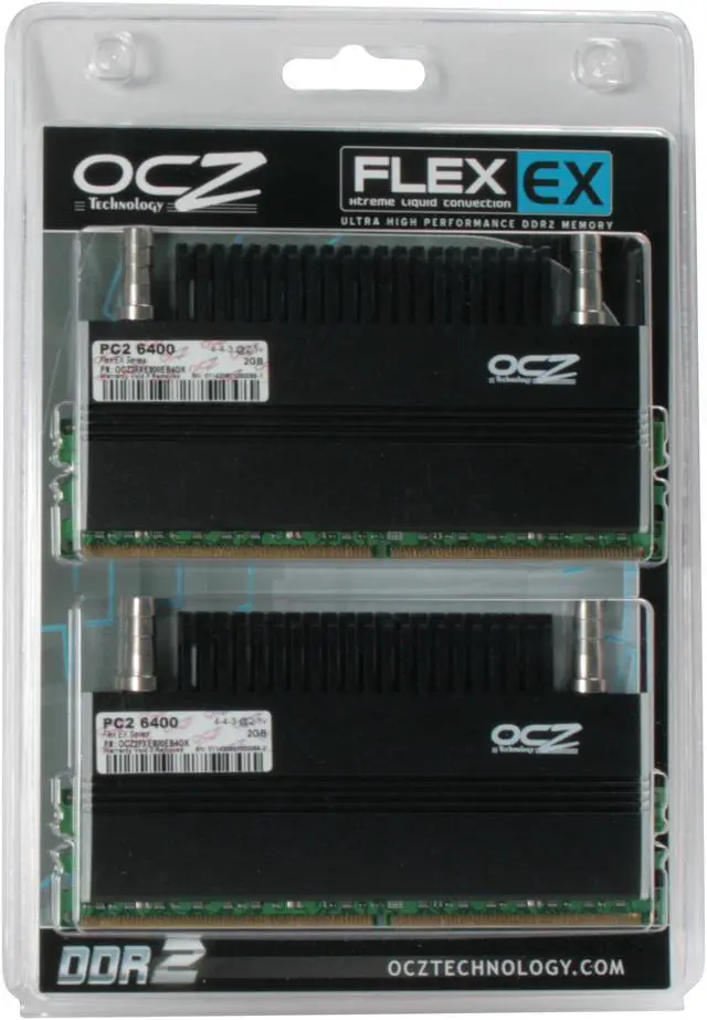 Alt view image 3 of 3 - OCZ Flex EX 4GB (2 x 2GB) DDR2 800 (PC2 6400) Ehanced Bandwidth Desktop Memory Model OCZ2FXE800EB4GK