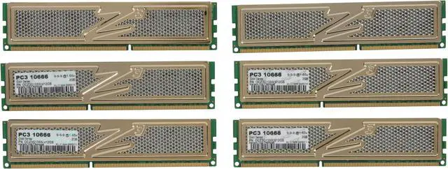 Alt view image 2 of 3 - OCZ Gold 12GB (6 x 2GB) DDR3 1333 (PC3 10666) Desktop Memory Model OCZ3G1333LV12GS