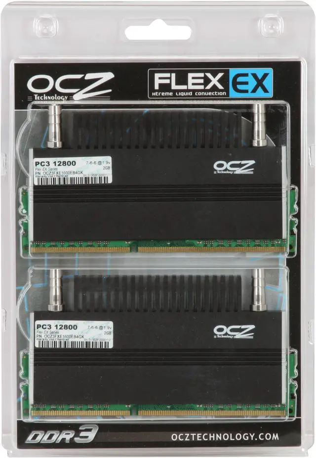 Alt view image 5 of 5 - OCZ Flex EX 4GB (2 x 2GB) DDR3 1600 (PC3 12800) Ehanced Bandwidth Desktop Memory Model OCZ3FXE1600EB4GK