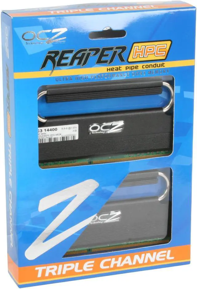 Alt view image 3 of 3 - OCZ Reaper HPC 6GB (3 x 2GB) DDR3 1800 (PC3 14400) Low Voltage Desktop Memory Model OCZ3RPR1800LV6GK