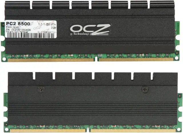 Alt view image 2 of 3 - OCZ Blade Series 4GB (2 x 2GB) DDR2 1066 (PC2 8500) Desktop Memory Model OCZ2B10664GK
