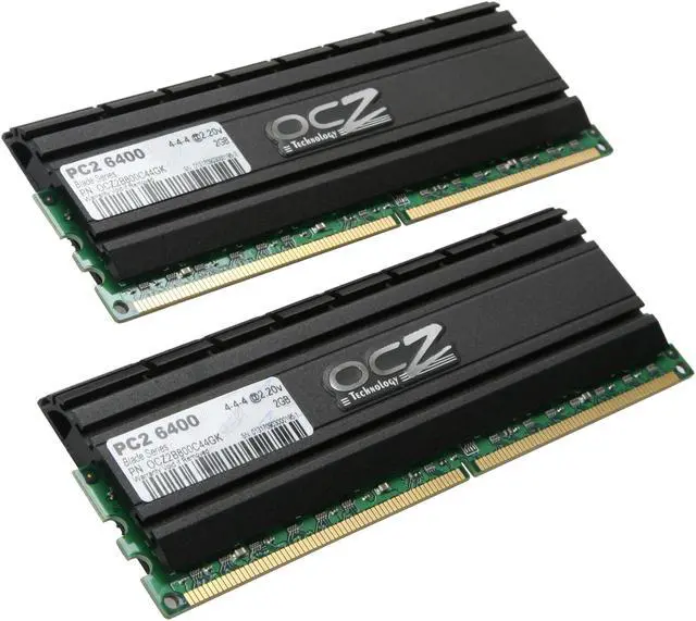 Main image of OCZ Blade Series 4GB (2 x 2GB) DDR2 800 (PC2 6400) Desktop Memory Model OCZ2B800C44GK