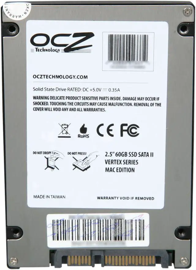 Alt view image 5 of 6 - OCZ Vertex 2.5" 60GB SATA II MLC Apple / Mac Edition SSD OCZSSD2-1VTXA60G