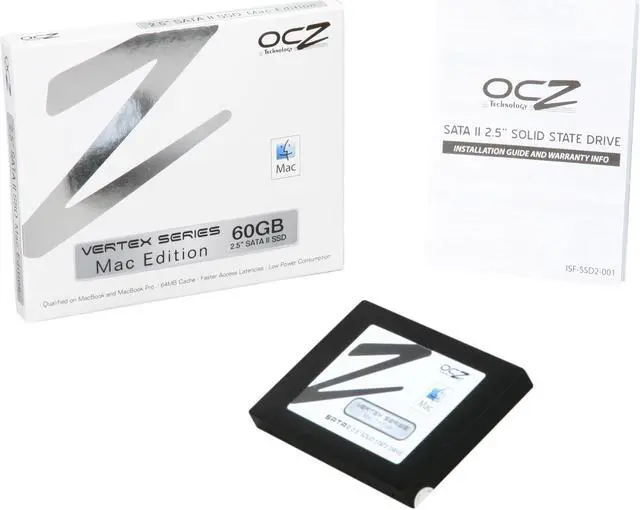Alt view image 6 of 6 - OCZ Vertex 2.5" 60GB SATA II MLC Apple / Mac Edition SSD OCZSSD2-1VTXA60G