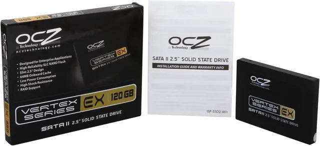 Alt view image 6 of 6 - OCZ Vertex EX 2.5" 120GB SATA II SLC Internal Solid State Drive (SSD) OCZSSD2-1VTXEX120G