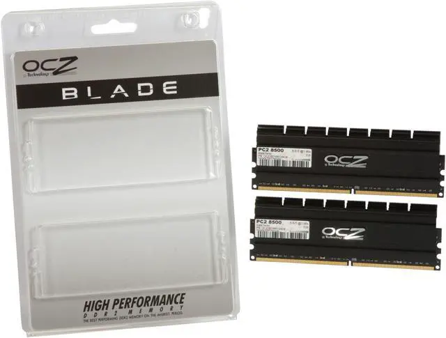 Alt view image 3 of 3 - OCZ Blade Series 4GB (2 x 2GB) DDR2 1066 (PC2 8500) Low Voltage Desktop Memory Model OCZ2B1066LV4GK