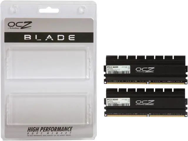 Alt view image 3 of 3 - OCZ Blade Series 4GB (2 x 2GB) DDR2 1150 (PC2 9200) Low Voltage Desktop Memory Model OCZ2B1150LV4GK