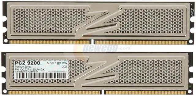 Alt view image 2 of 3 - OCZ Platinum 4GB (2 x 2GB) DDR2 1150 (PC2 9200) Desktop Memory Model OCZ2P1150LV4GK