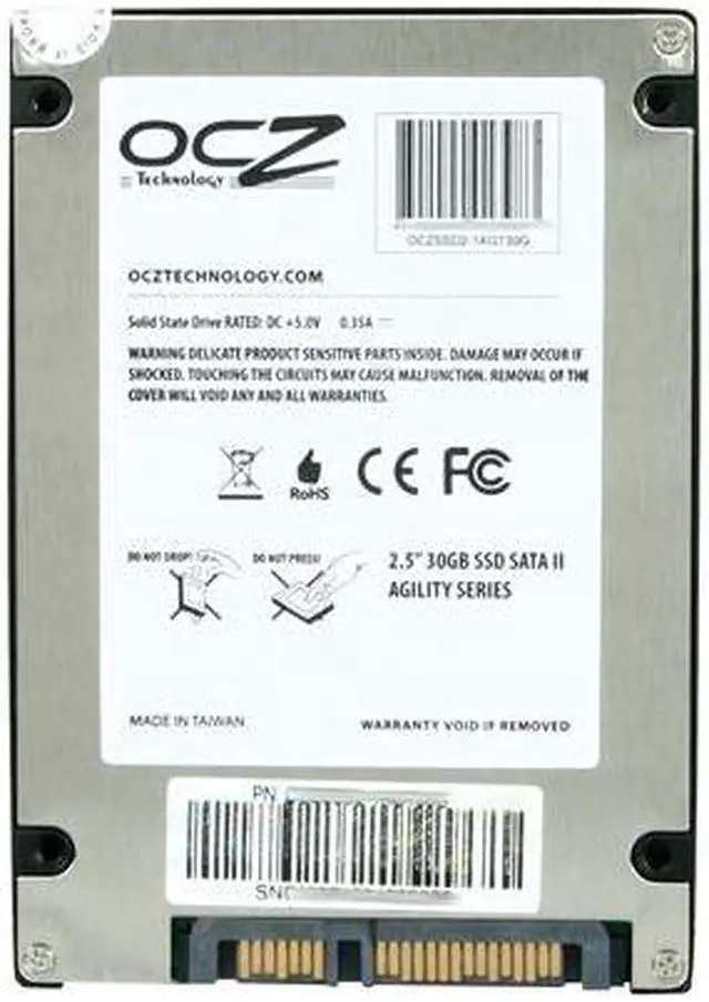 Alt view image 5 of 6 - OCZ Agility Series 2.5" 30GB SATA II MLC Internal Solid State Drive (SSD) OCZSSD2-1AGT30G