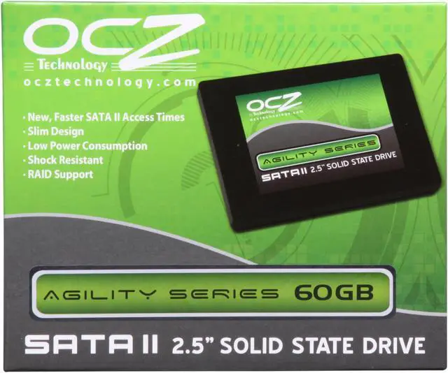 Alt view image 2 of 6 - OCZ Agility Series 2.5" 60GB SATA II MLC Internal Solid State Drive (SSD) OCZSSD2-1AGT60G