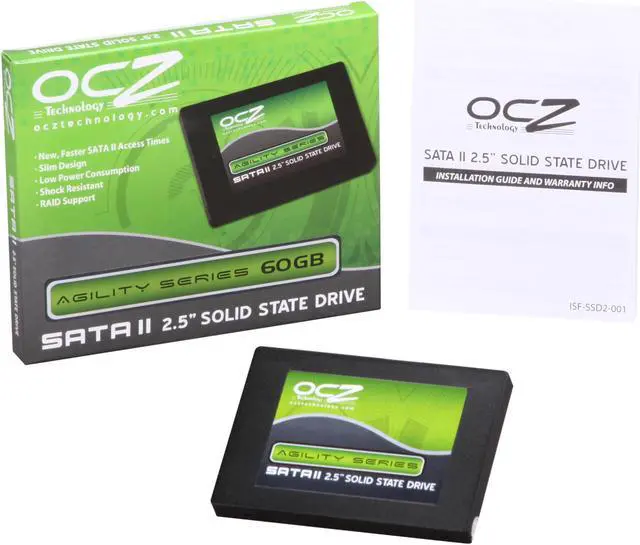 Alt view image 6 of 6 - OCZ Agility Series 2.5" 60GB SATA II MLC Internal Solid State Drive (SSD) OCZSSD2-1AGT60G