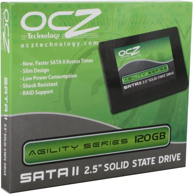 Main image of OCZ Agility Series 2.5" 120GB SATA II MLC Internal Solid State Drive (SSD) OCZSSD2-1AGT120G
