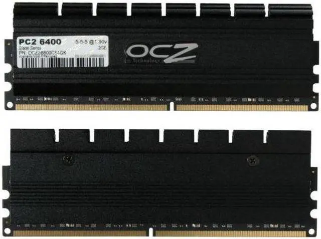Alt view image 2 of 3 - OCZ Blade Series 4GB (2 x 2GB) DDR2 800 (PC2 6400) Desktop Memory Model OCZ2B800C54GK