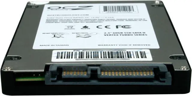 Alt view image 4 of 6 - OCZ Vertex Turbo 2.5" 60GB SATA II MLC Internal Solid State Drive (SSD) OCZSSD2-1VTXT60G