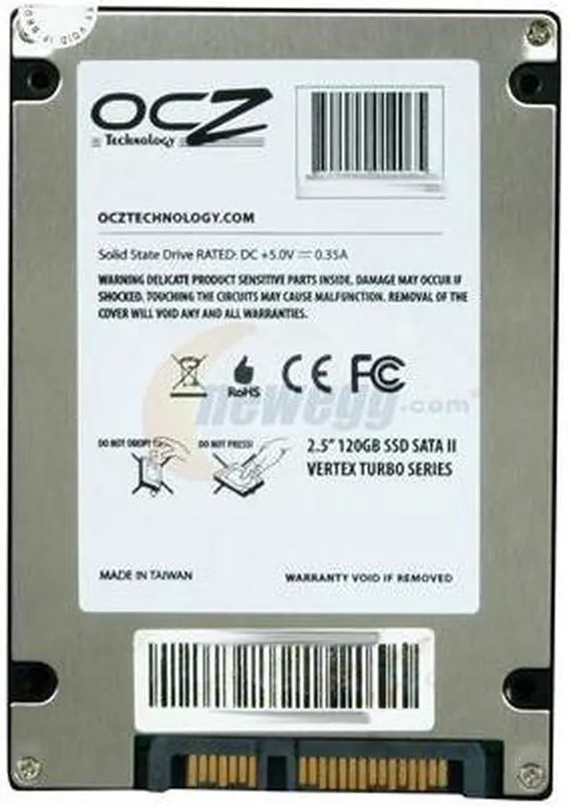 Alt view image 5 of 6 - OCZ Vertex Turbo 2.5" 120GB SATA II MLC Internal Solid State Drive (SSD) OCZSSD2-1VTXT120G