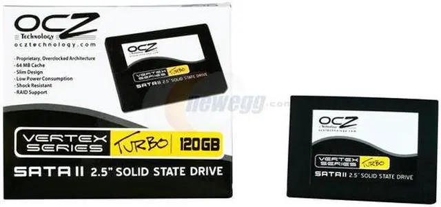 Alt view image 6 of 6 - OCZ Vertex Turbo 2.5" 120GB SATA II MLC Internal Solid State Drive (SSD) OCZSSD2-1VTXT120G