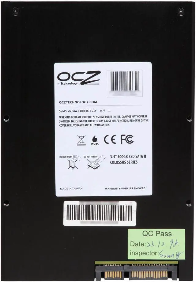 Alt view image 5 of 6 - OCZ Colossus Series 3.5" 500GB SATA II MLC Internal Solid State Drive (SSD) OCZSSD2-1CLS500G