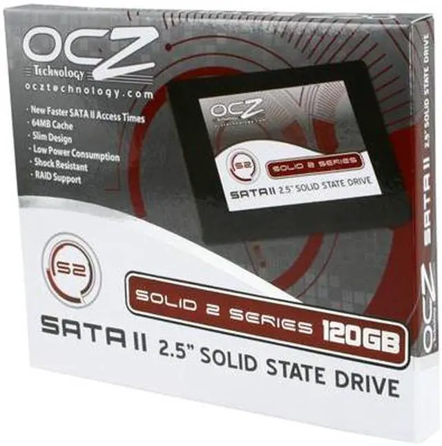 Main image of OCZ Solid 2 Series 2.5" 120GB SATA II MLC Internal Solid State Drive (SSD) OCZSSD2-2SLD120G