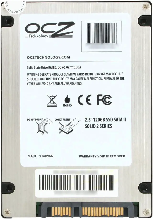 Alt view image 5 of 6 - OCZ Solid 2 Series 2.5" 120GB SATA II MLC Internal Solid State Drive (SSD) OCZSSD2-2SLD120G