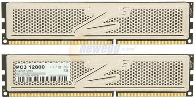 Alt view image 2 of 3 - OCZ Platinum 4GB (2 x 2GB) DDR3 1600 (PC3 12800) Desktop Memory Model OCZ3P1600LV4GK