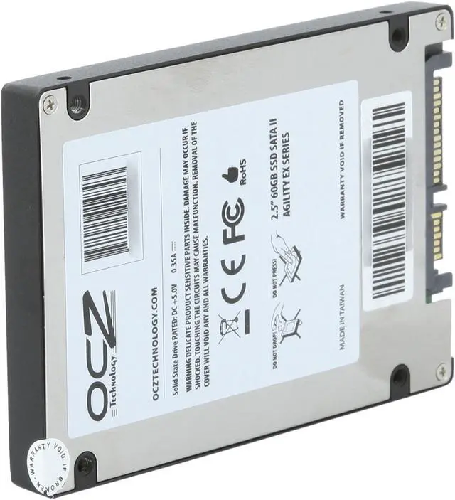 Alt view image 4 of 13 - OCZ Agility EX Series 2.5" 60GB SATA II SLC Internal Solid State Drive (SSD) OCZSSD2-1AGTEX60G