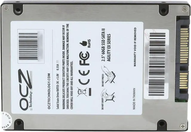 Alt view image 5 of 13 - OCZ Agility EX Series 2.5" 60GB SATA II SLC Internal Solid State Drive (SSD) OCZSSD2-1AGTEX60G