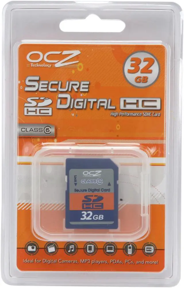 Main image of OCZ 32GB Secure Digital High-Capacity (SDHC) Flash Card Model OCZSDHC6-32GB