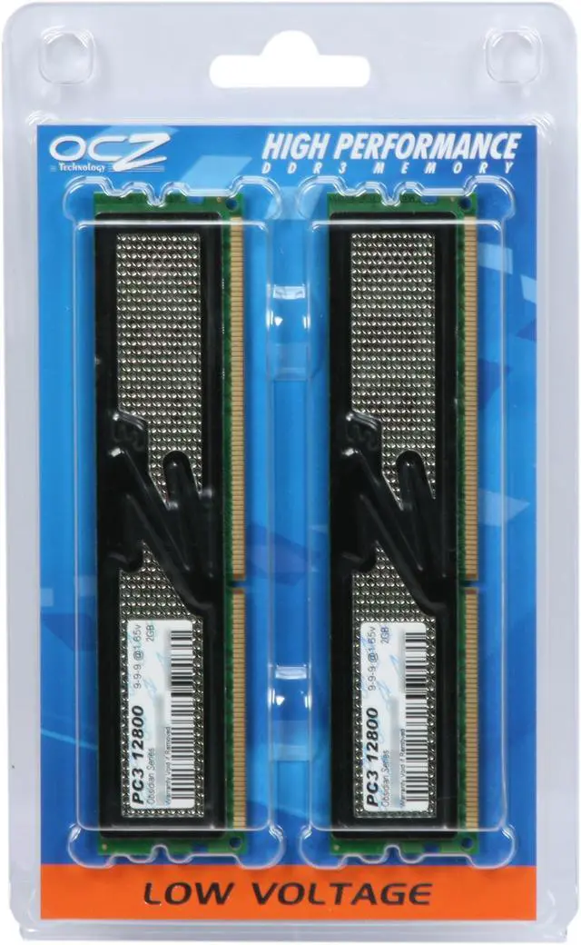 Alt view image 3 of 3 - OCZ Obsidian 4GB (2 x 2GB) DDR3 1600 (PC3 12800) Desktop Memory Model OCZ3OB1600LV4GK