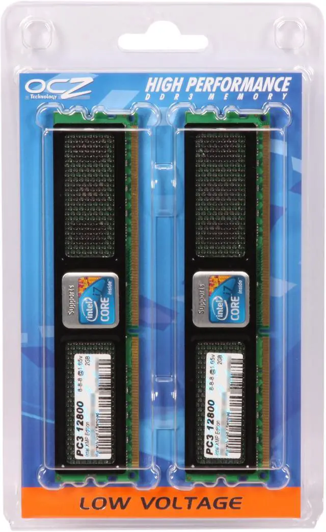 Alt view image 3 of 3 - OCZ 4GB (2 x 2GB) DDR3 1600 (PC3 12800) XMP-Ready Rev.2 Desktop Memory Model OCZ3X1600R2LV4GK