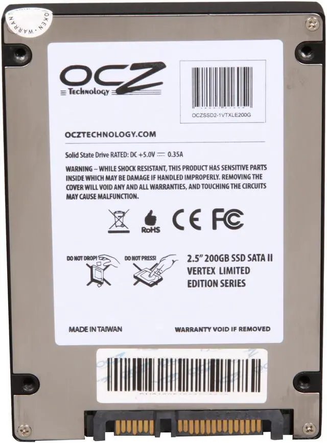 Alt view image 6 of 7 - OCZ Vertex LE (Limited Edition) 2.5" 200GB SATA II MLC Internal Solid State Drive (SSD) OCZSSD2-1VTXLE200G