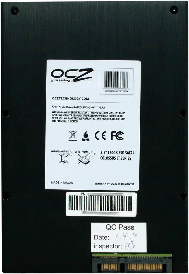 Alt view image 5 of 6 - OCZ Colossus LT Series 3.5" 120GB SATA II MLC Internal Solid State Drive (SSD) OCZSSD2-1CLSLT120G