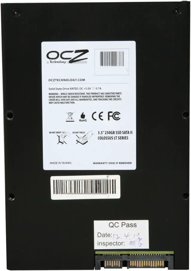 Alt view image 5 of 6 - OCZ Colossus LT Series 3.5" 250GB SATA II MLC Internal Solid State Drive (SSD) OCZSSD2-1CLSLT250G