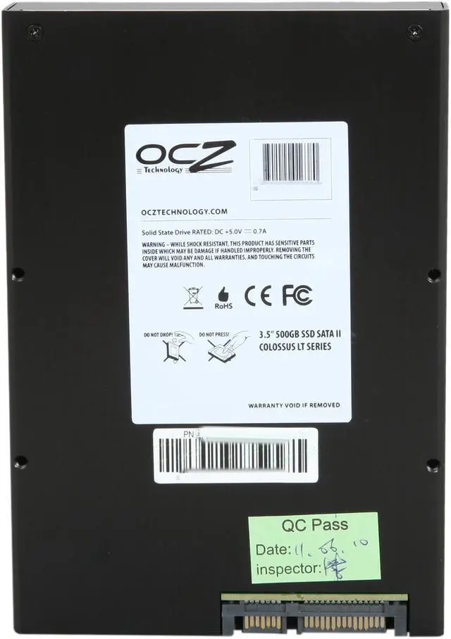 Alt view image 5 of 6 - OCZ Colossus LT Series 3.5" 500GB SATA II MLC Internal Solid State Drive (SSD) OCZSSD2-1CLSLT500G