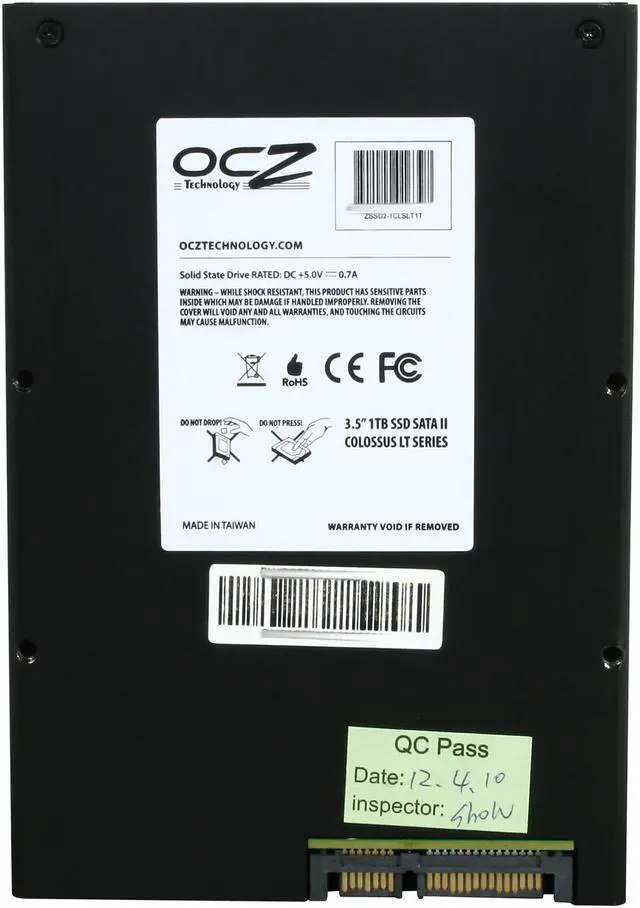 Alt view image 5 of 6 - OCZ Colossus LT Series 3.5" 1TB SATA II MLC Internal Solid State Drive (SSD) OCZSSD2-1CLSLT1T