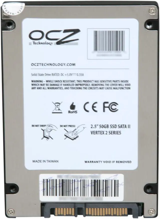 Alt view image 5 of 6 - OCZ Vertex 2 2.5" 50GB SATA II MLC Internal Solid State Drive (SSD) OCZSSD2-2VTX50G