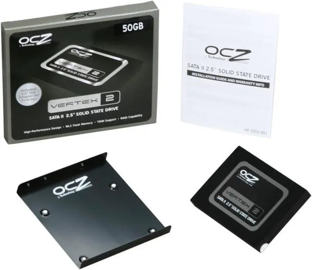 Alt view image 6 of 6 - OCZ Vertex 2 2.5" 50GB SATA II MLC Internal Solid State Drive (SSD) OCZSSD2-2VTX50G