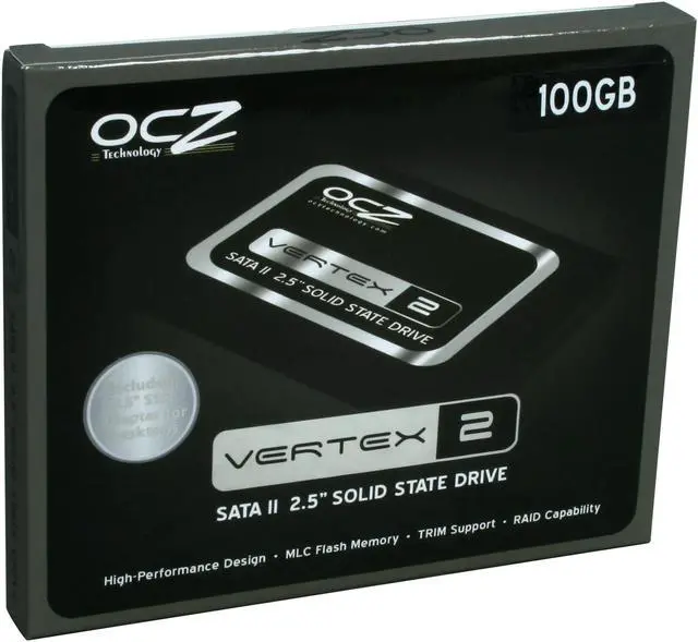 Main image of OCZ Vertex 2 2.5" 100GB SATA II MLC Internal Solid State Drive (SSD) OCZSSD2-2VTX100G