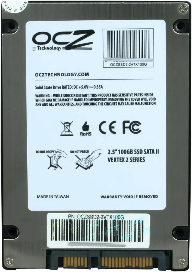 Alt view image 5 of 6 - OCZ Vertex 2 2.5" 100GB SATA II MLC Internal Solid State Drive (SSD) OCZSSD2-2VTX100G