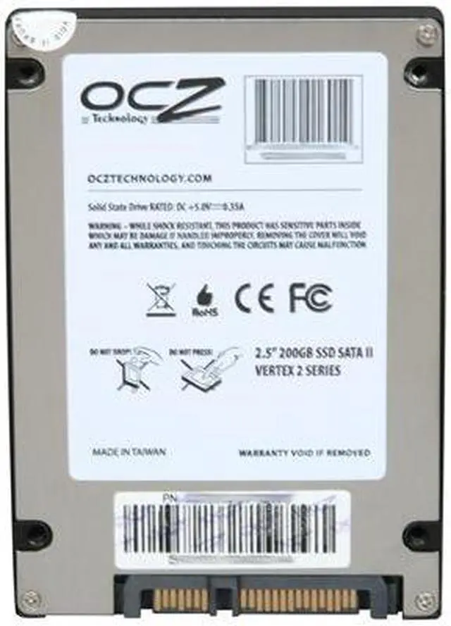 Alt view image 5 of 6 - OCZ Vertex 2 2.5" 200GB SATA II MLC Internal Solid State Drive (SSD) OCZSSD2-2VTX200G