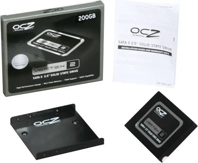 Alt view image 6 of 6 - OCZ Vertex 2 2.5" 200GB SATA II MLC Internal Solid State Drive (SSD) OCZSSD2-2VTX200G