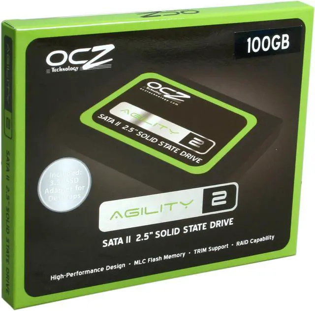 Main image of OCZ Agility 2 2.5" 100GB SATA II MLC Internal Solid State Drive (SSD) OCZSSD2-2AGT100G