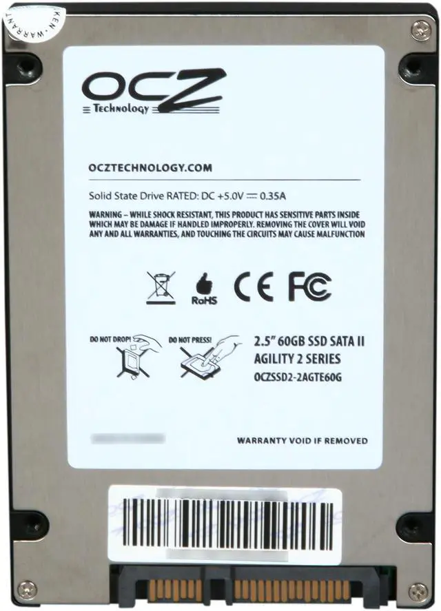 Alt view image 5 of 6 - OCZ Agility 2 2.5" 60GB SATA II MLC Internal Solid State Drive (SSD) OCZSSD2-2AGTE60G