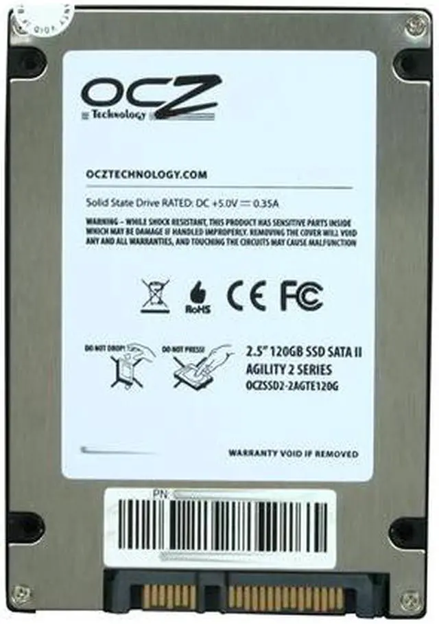 Alt view image 5 of 6 - OCZ Agility 2 2.5" 120GB SATA II MLC Internal Solid State Drive (SSD) OCZSSD2-2AGTE120G