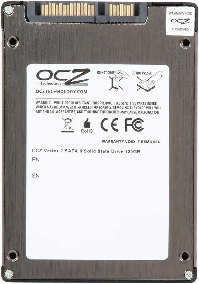 Alt view image 4 of 6 - OCZ Vertex 2 2.5" 115GB SATA II MLC Internal Solid State Drive (SSD) OCZSSD2-2VTXE120G