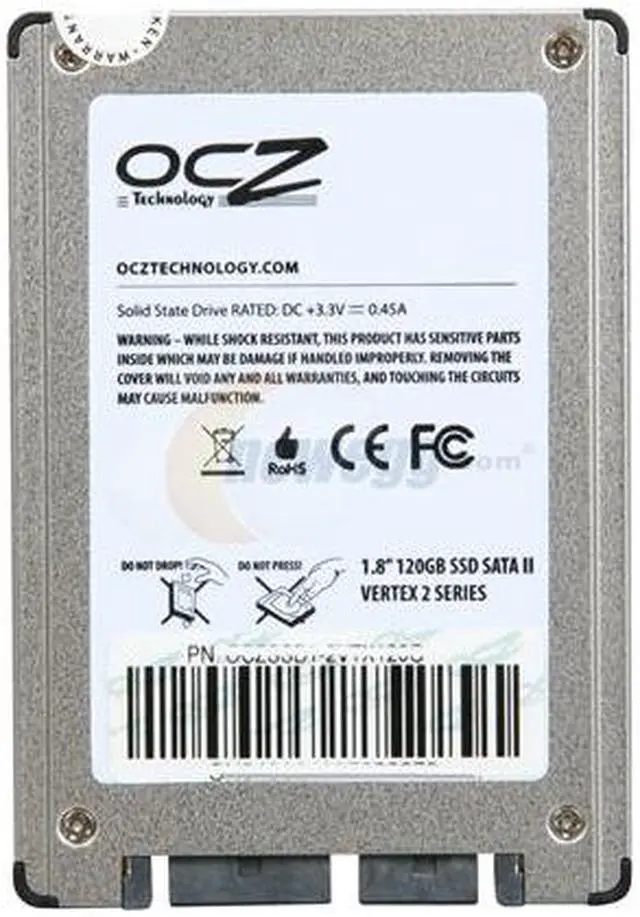 Alt view image 5 of 5 - OCZ Vertex 2 120GB SATA II MLC Internal Solid State Drive (SSD) OCZSSD1-2VTX120G