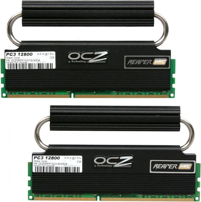 Main image of OCZ Reaper HPC Edition 4GB (2 x 2GB) DDR3 1600 (PC3 12800) Low Voltage Desktop Memory Model OCZ3RPR1600C8LV4GK